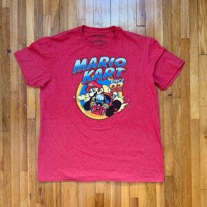 Mario Kart Since ‘92 Red Graphic Tee Shirt Retro Look Men’s Size Large